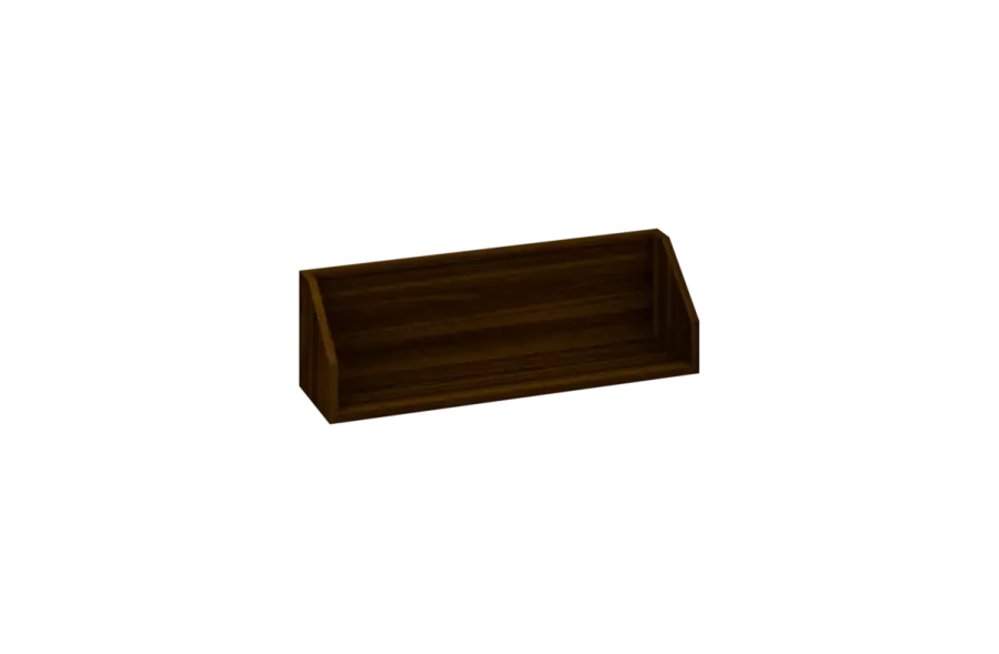 CPA 1 - 80 police na zeď, deska 18 mm, 240x800x240, ořech královský